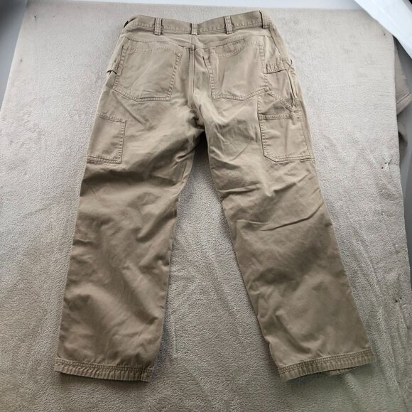 Duluth Trading Co Mens Cargo Work Pants Size 36x30 Canvas Straight Utility Khaki - Picture 11 of 11
